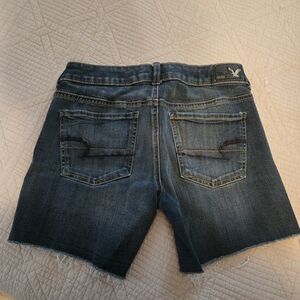 American Eagle Outfitters Mid-Rise Blue Denim Shorts